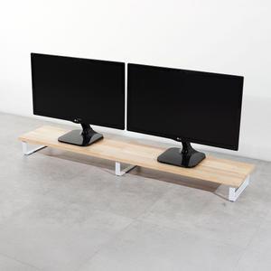 원목 듀얼 모니터 받침대