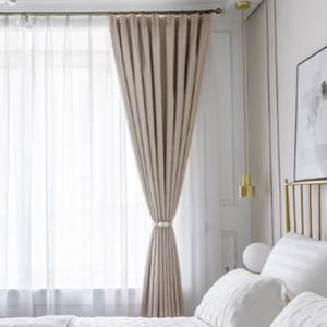 사라하우스 거실 안방 암막 커튼 핀형 베이지 210X232