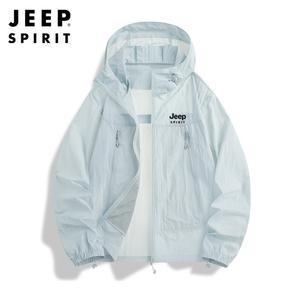 JEEP SPIRIT 지프 봄 여름 커플 아웃도어 루즈 후드 자외선 차단 의류 남녀 공용