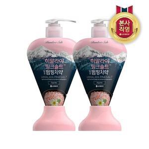 [엘지생활건강]히말라야핑크솔트 펌핑치약 플로럴민트 285g x 2개