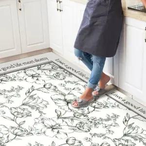 대형 사이즈 넓은 PVC 가죽 주방매트 대형 방수 욕실 거실매트 120x240