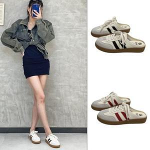 255 까지 가능한 두줄라인 스니커즈 뮬 여자신발 빅사이즈 슬리퍼 운동화