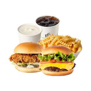 [쉐이크쉑]쉑버거+치킨쉑+프라이+바닐라쉐이크+소다