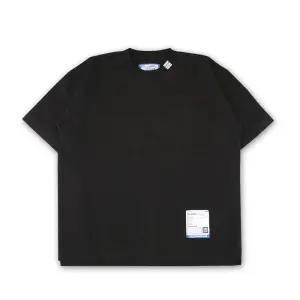 25SS 미하라 야스히로 I12TS512 BLACK 헤비 웨이트 저지 티셔츠 블랙