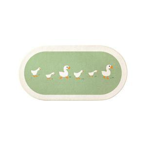 오리 귀여운 극세사 현관매트 발매트 강아지 카펫 소형 흡입 거실 사과러그