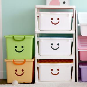 보노하우스 장난감 정리함 3단 화이트 해피 프레임 박스 선반 세트 (바퀴/뚜껑포함)