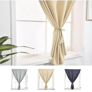 [QN20060C_56]작은창커튼 무타공 부착식 찍찍이 130X150