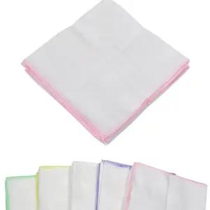 (영화)뛰어난 흡수력 순면 민무늬 가제 무지 손수건 10매 1세트/직사각/린넨/스카프/유아/수건/면가재