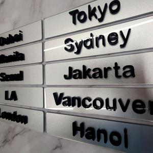 국가별 도시별 시계알림용 명판 장식 인테리어 벽시계