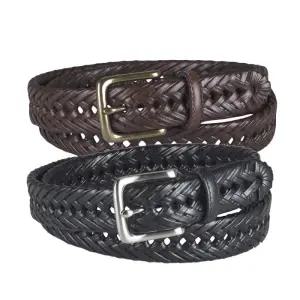 남자 위빙 꽈배기 가죽 벨트