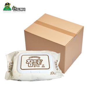 옳은유통 참좋은물티슈 100매 캡형 한박스 20개입/ 학교 학생 어린이 신생아 아기 유아 휴대용 물티슈