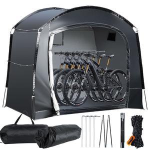자전거 보관 텐트 창고 방수 보관함 7.22 4.92 6피트 오토바이용 휴대용 가방이 있는 야외 쉼터 정원 도구 활동 -