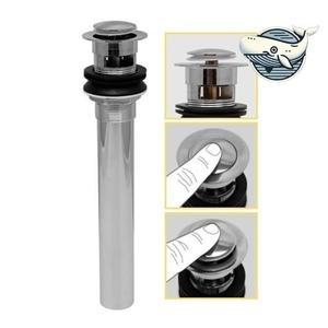 세면대 자동배수구 원터치 푸쉬식 개폐 배수구 (WFH8VMP)