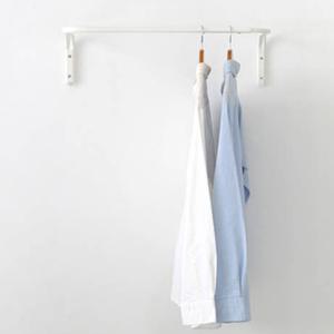 마켓비 벽걸이 행거 고정 옷걸이 스텐 벽부착 화이트