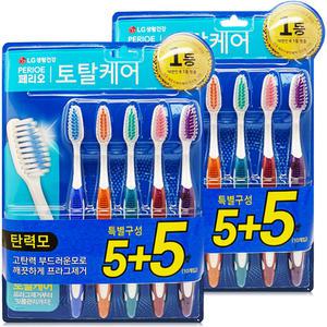 엘지생활건강 페리오 토탈케어 탄력모 칫솔 10개입 2개