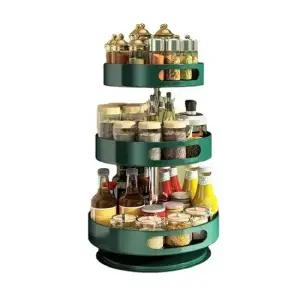 회전트레이 회전 양념통 정리함 주방양념통정리대 3단 회전트레이 회전양념통정리함