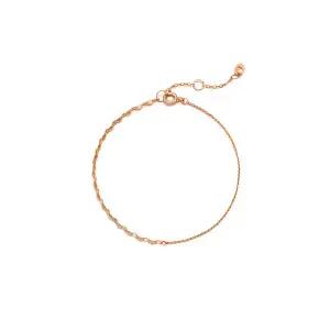 [롯데백화점]티르리르 14K 핑크골드 심플 하프 체인 팔찌 TBSK4P21016M