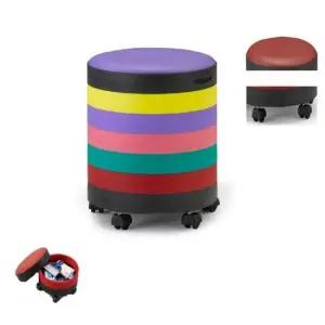 원형 수납 스툴 등받이없는 깡통 화장대 작은 의자 스툴의자 수납스툴 원형스툴 수납의자