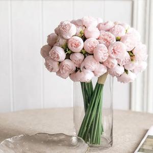 꽃다발 27Heads Peony Artificial Flowers for Home Vase DIY Decor Bride Rose Bouquet Fake Flower Wedding Party Centerpieces Decoration