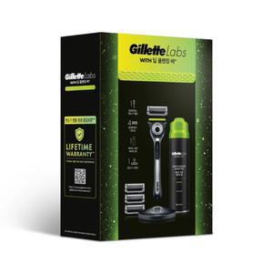 질레트 랩스 딥 클렌징바 5중날 면도기 면도날4 젤1 세트