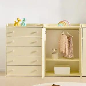 [아씨방]가구 도리 E0 유아 키즈 아기 옷장 세트 1600 (행거+서랍)