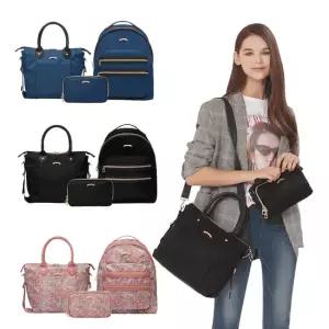 아이비 백팩 토트백 크로스백 가벼운 여성 나일론 가방 3종세트 4color