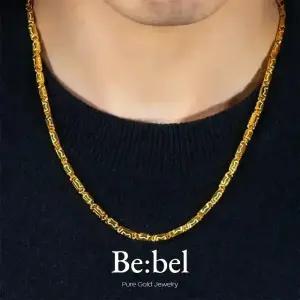 24k 순금 목걸이 37.5g(10돈) 남자 여자 대나무 체인 비벨