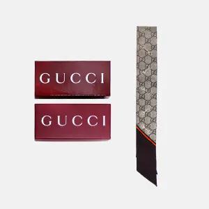 (구찌) 홀스빗 프린트 실크 넥스카프(663719)