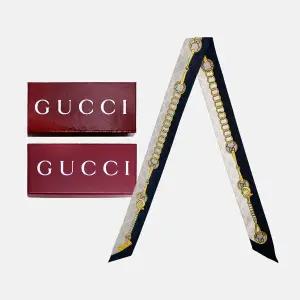 (구찌) 체인 프린트 실크 넥스카프(774819)