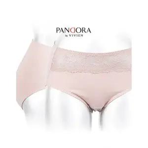 [판도라by비비안] 자수 레이스망 시스루 면 삼각팬티 pt7130p 310336