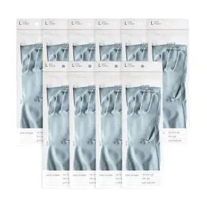 [생활공작소] 천연 라텍스 고무장갑 일반형 10쌍 / (사이즈/색상 택1)