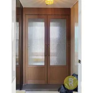 [바른도어]33번 정대칭양개스윙중문 고시형 우드 모루세로강화유리