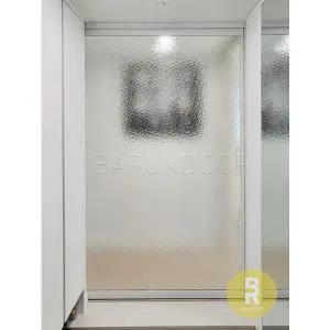 [바른도어]35번 원슬라이딩중문 화이트 아쿠아강화유리