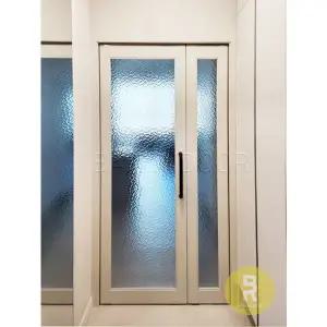 [바른도어]04번 비대칭양개스윙중문 펄화이트 아쿠아강화유리