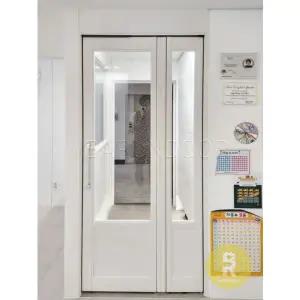 [바른도어]56번 폴딩스윙중문 고시형 화이트 일반투명강화유리