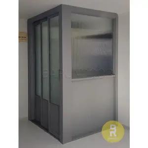 [바른도어]57번 ㄱ자중문 파티션 초슬림3연동 연그레이 모루세로강화유리