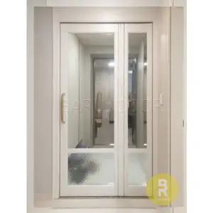 [바른도어]18번 폴딩스윙중문 유리고시 펄화이트 브론즈+아쿠아강화유리