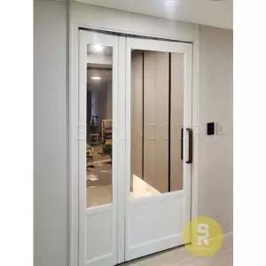 [바른도어]51번 폴딩스윙중문 고시형 소프트매트 브론즈강화유리