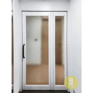 [바른도어]63번 폴딩스윙중문 펄화이트 아쿠아강화유리