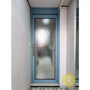 [바른도어]13번 싱글스윙중문 블루 아쿠아강화유리