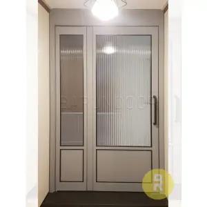 [바른도어]43번 폴딩스윙중문 고시형 연그레이 모루세로강화유리