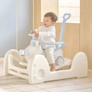 비행기 무소음 스프링카 유아 붕붕차 흔들말 4in1