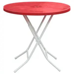 원형탁자 테이블 빨강 1개 편안한 파라솔 접이식 포장마차 플라스틱 야외 정사각 편의점 포차