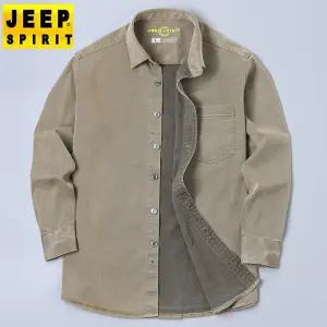 JEEP SPIRIT 남자긴팔셔츠 가을 겨울 두꺼운 남성남방
