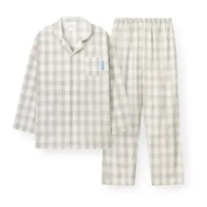 [롯데백화점]오르시떼 남성 G109 그레이번 긴소매 파자마 세트 OR25FMGEG109