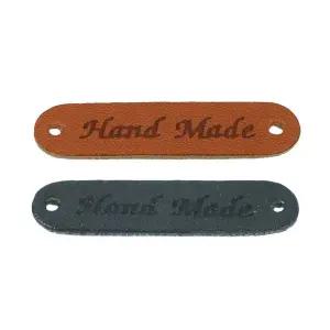 가죽 핸드메이드 라벨 handmade 표시 장식 뜨개 가방 자수 공예 공방 부자재 20개