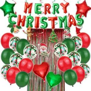 크리스마스파티 세트1 용품 연말 포토존 풍선 홈/풍선세트/이벤트풍선/파티풍선/장식풍선/축하/행사