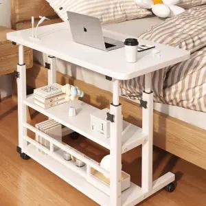 프렛픽 이동식테이블 모션 높이조절 침대 사이드 테이블 학생용 책상 바퀴형 컴퓨터