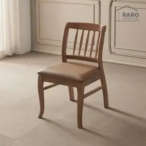 [무료배송] 라로퍼니처 크라운 고무나무 원목 식탁 의자 카페 인테리어 체어