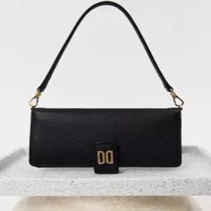 닥스 액세서리 여성 24FW [스테디셀러] 블랙 DD로고 소가죽 핸드폰케이스겸용지갑 WCWA4F106BK